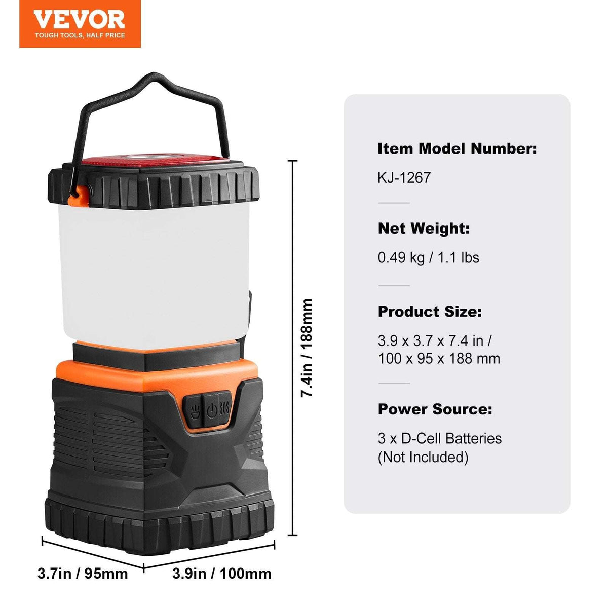 LED Camping Lantern 1000-Lumen with Flashlight Mode, view 7