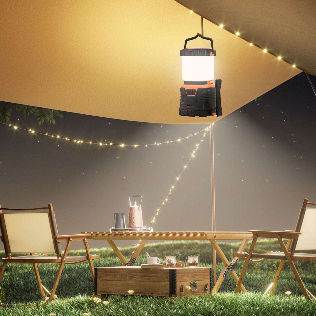 LED Camping Lantern 1000-Lumen with Flashlight Mode, view 8