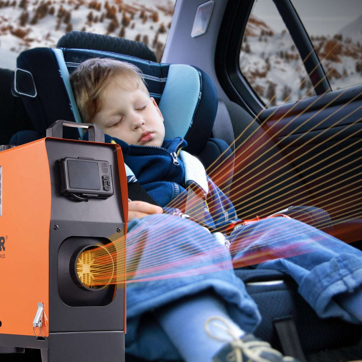 8KW Portable Diesel Air Heater with Bluetooth App, view 8
