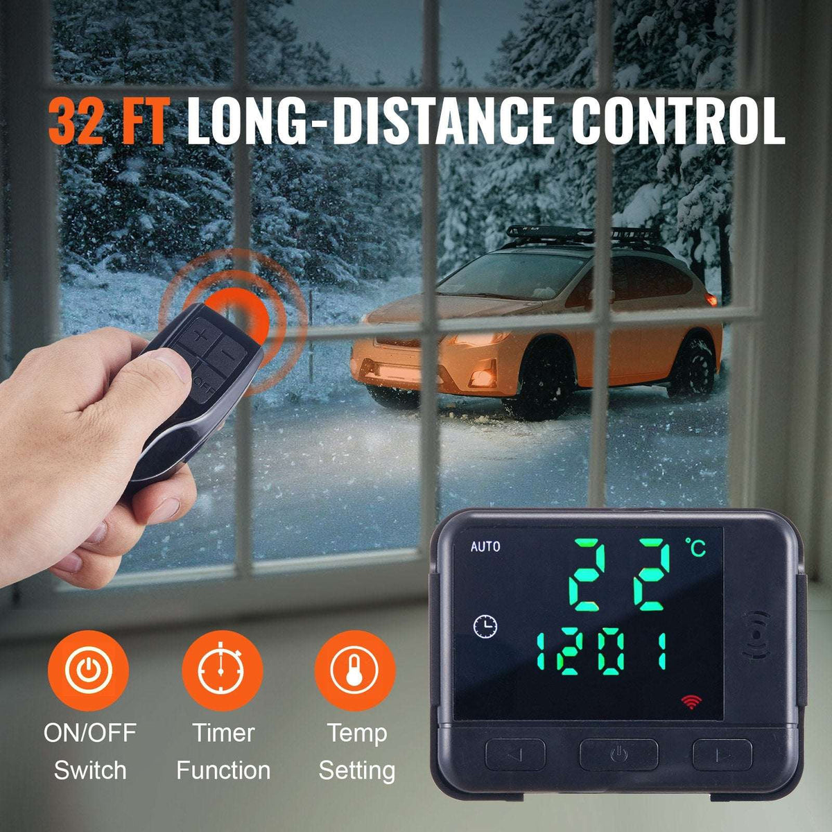 12V 5KW Diesel Air Heater – Portable with LCD & Remote, view 3