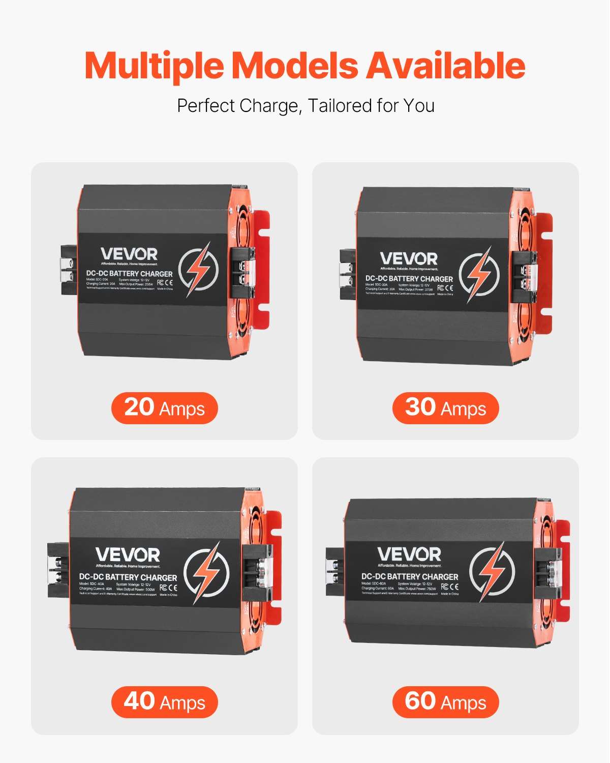 VEVOR 12V 30A DC-DC Battery Charger 375W, view 7