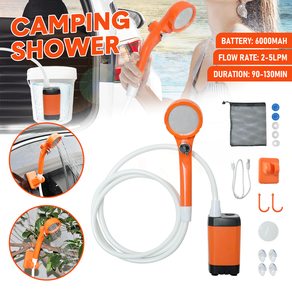 Portable Camping Shower – Rechargeable Digital Display, view 2