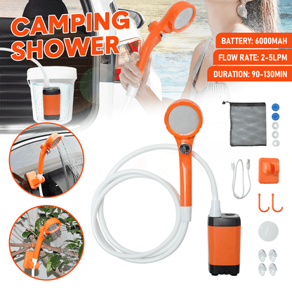 Portable Camping Shower – Rechargeable Digital Display, view 2