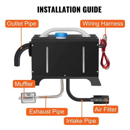 12V 8KW Diesel Air Heater with LCD & Remote, view 7