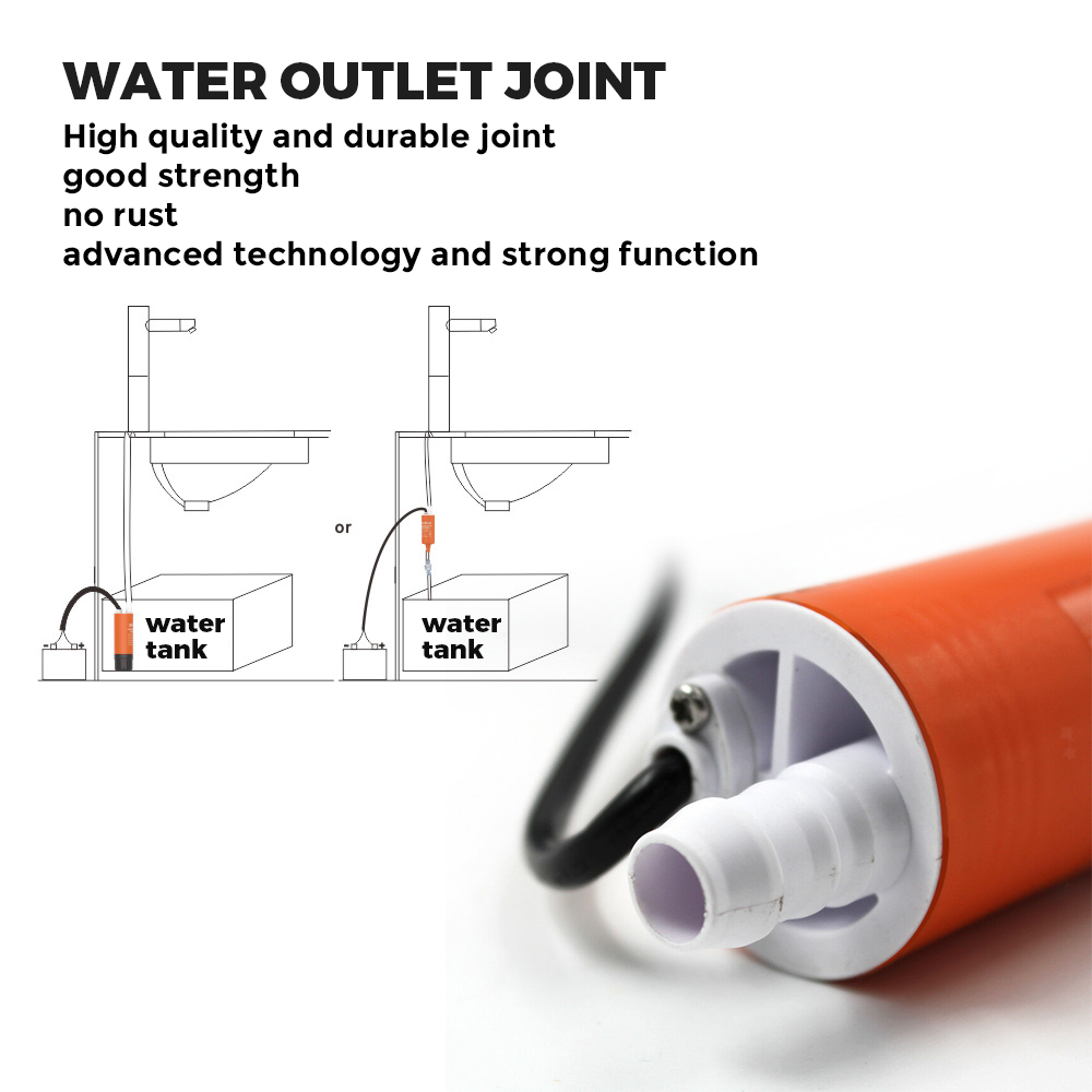 SEAFLO 12V 280GPH Submersible Inline Pump, view 4