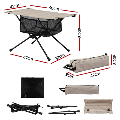 Weisshorn Folding Camping Table with Carry Bag, view 2