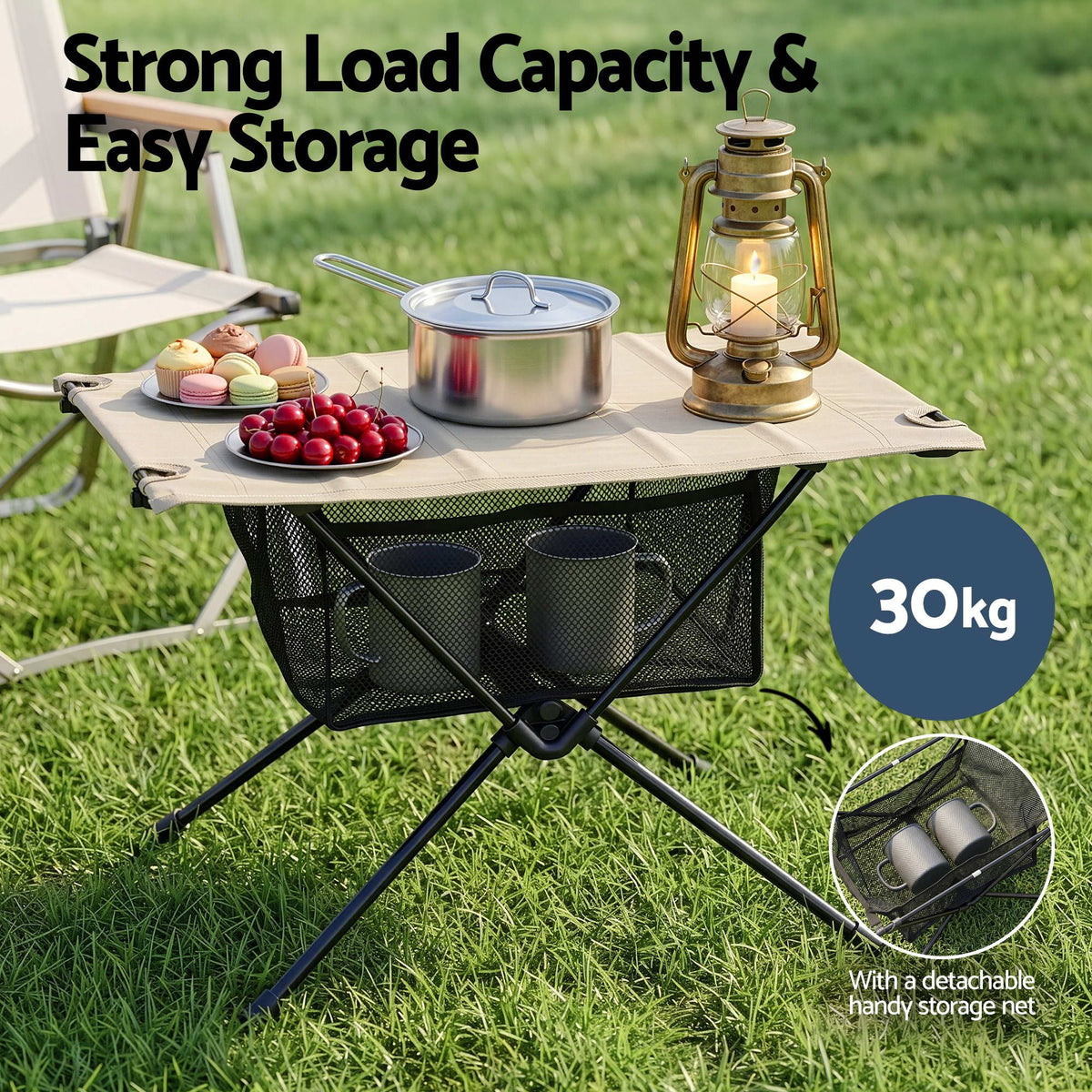 Weisshorn Folding Camping Table with Carry Bag, view 7