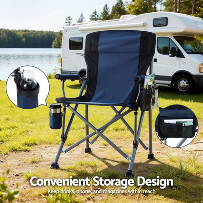 Weisshorn Folding Moon Chair 120kg - Navy Blue