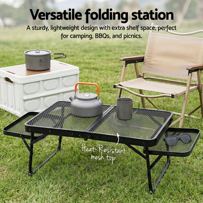 Folding Mesh Camping Table – Aluminium Heat-Resistant, view 4