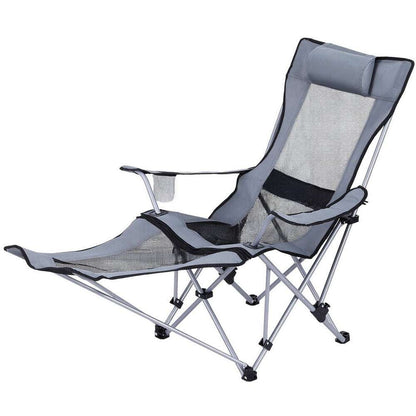 Weisshorn Reclining Folding Camp Chair - Grey, view 2