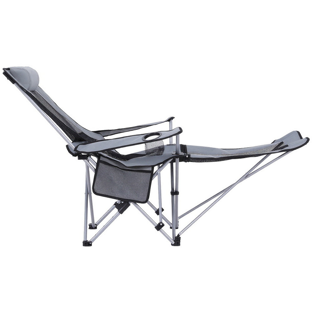 Weisshorn Reclining Folding Camp Chair - Grey, view 4