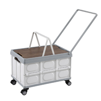 Gardeon 54L Collapsible Outdoor Storage Box with Wheels and Plywood Lid, view 2