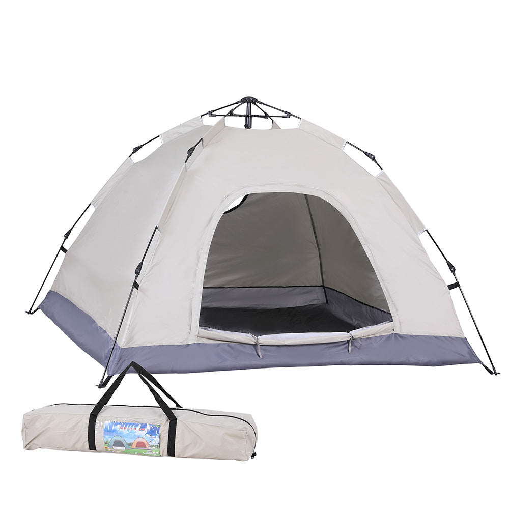 Instant Pop Up Camping Tent 2-3 Person - Weisshorn Beige