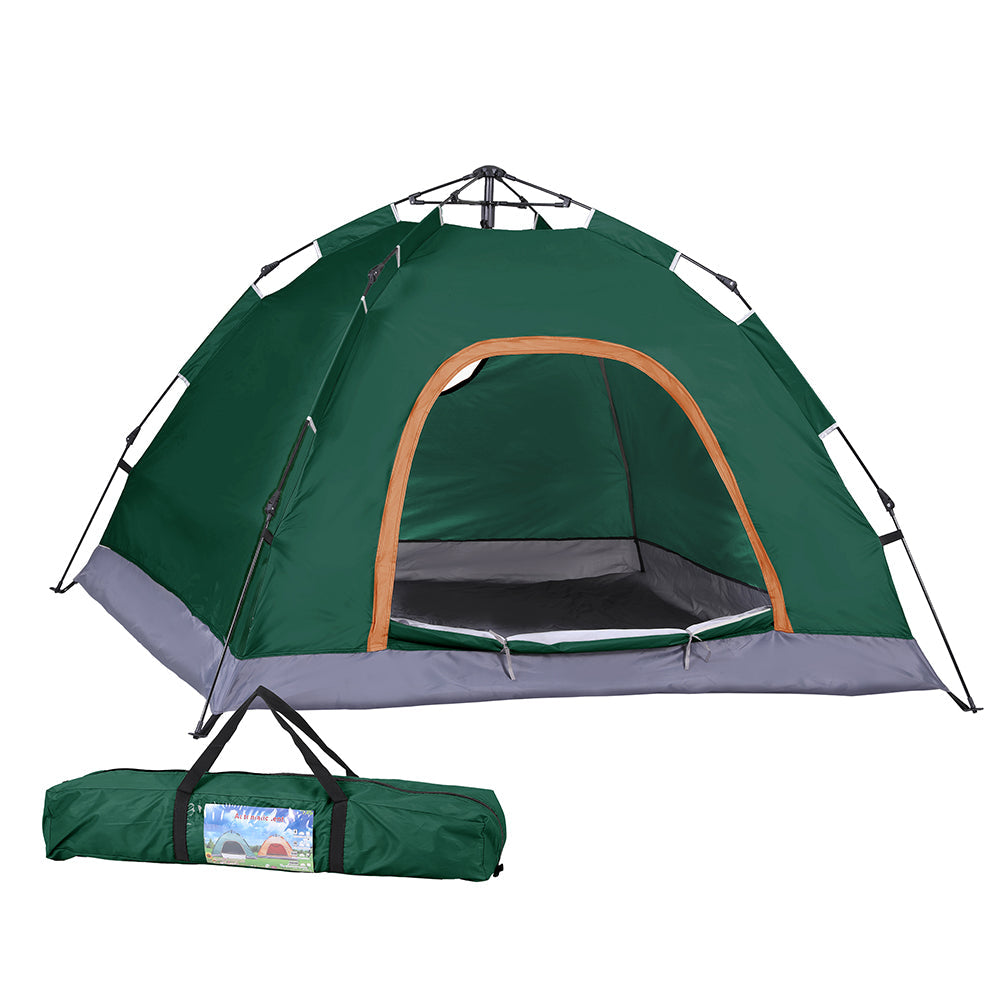 Instant Pop Up Camping Tent 2-3 Person - Weisshorn Green, view 2