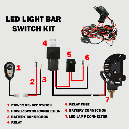 2 Way LED Driving Light Wiring Loom 12V/24V 40A, view 2