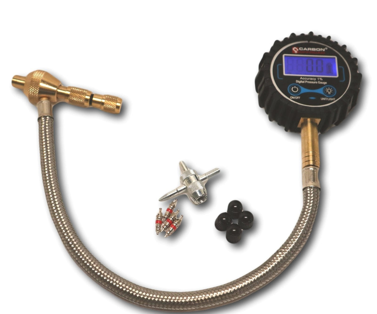 Carbon Offroad Speedy Tyre Deflator - Pressure Gauge Analogue or Digital, view 2