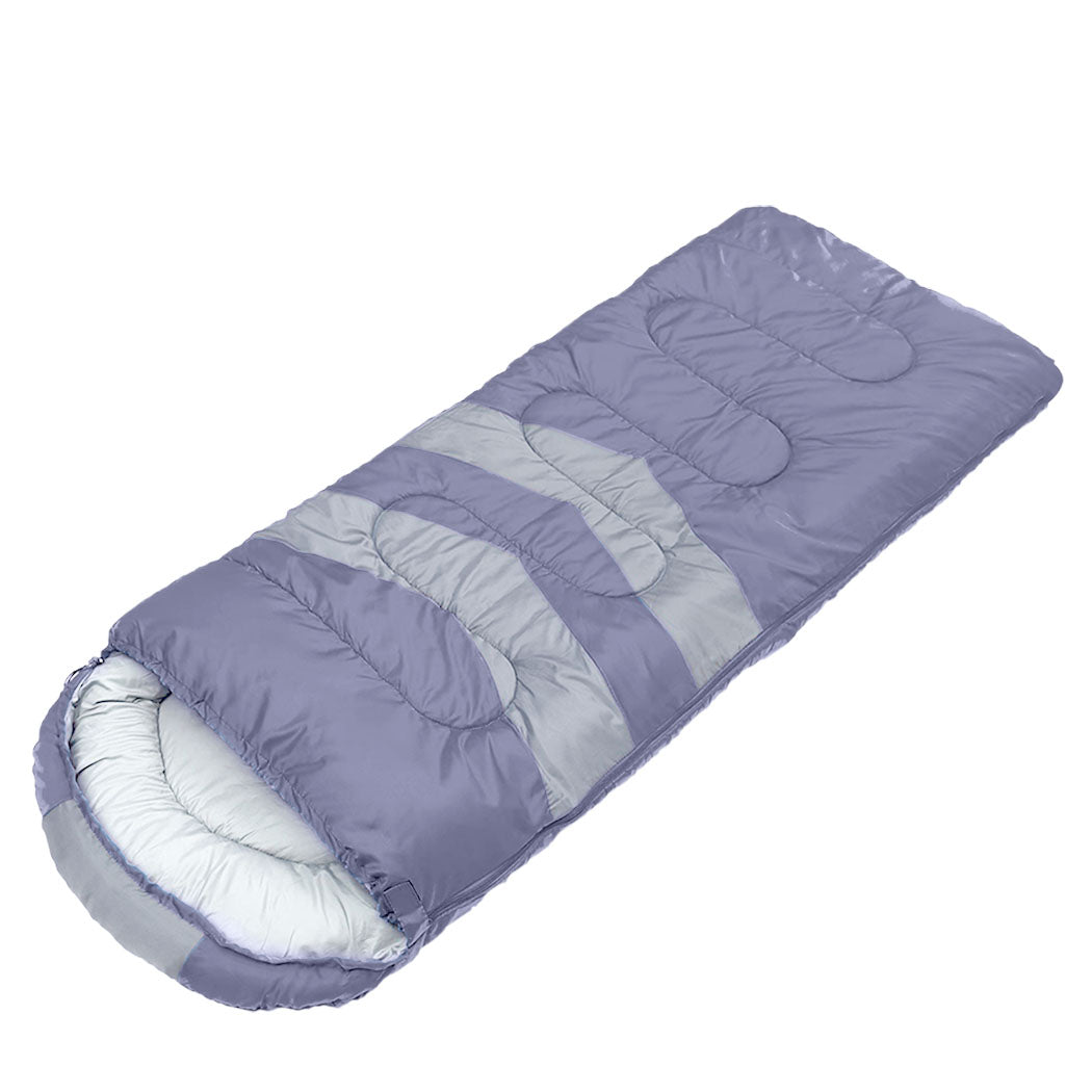 Mountview Single Sleeping Bag Bags Outdoor Grey, view 8
