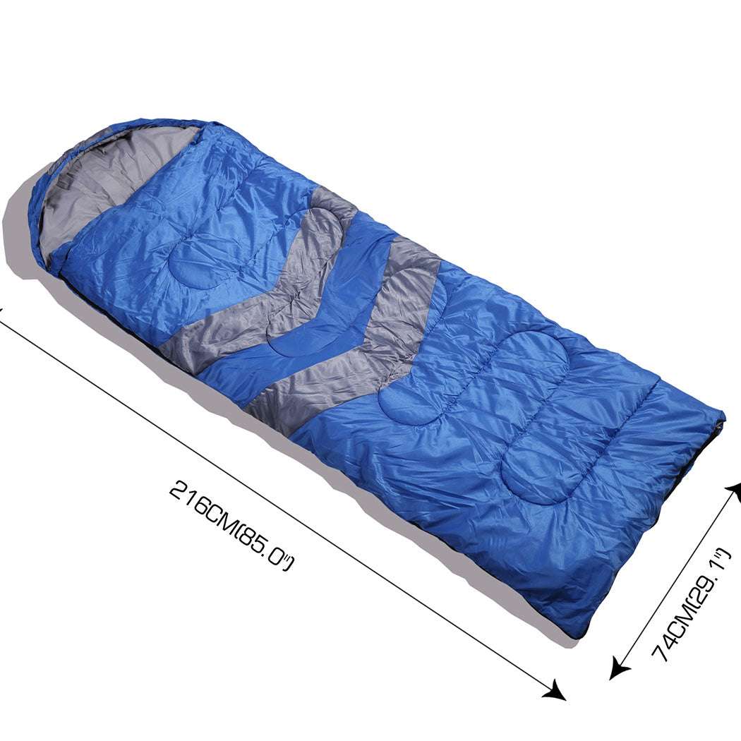 Mountview Single Sleeping Bag Bags Outdoor Blue, view 2