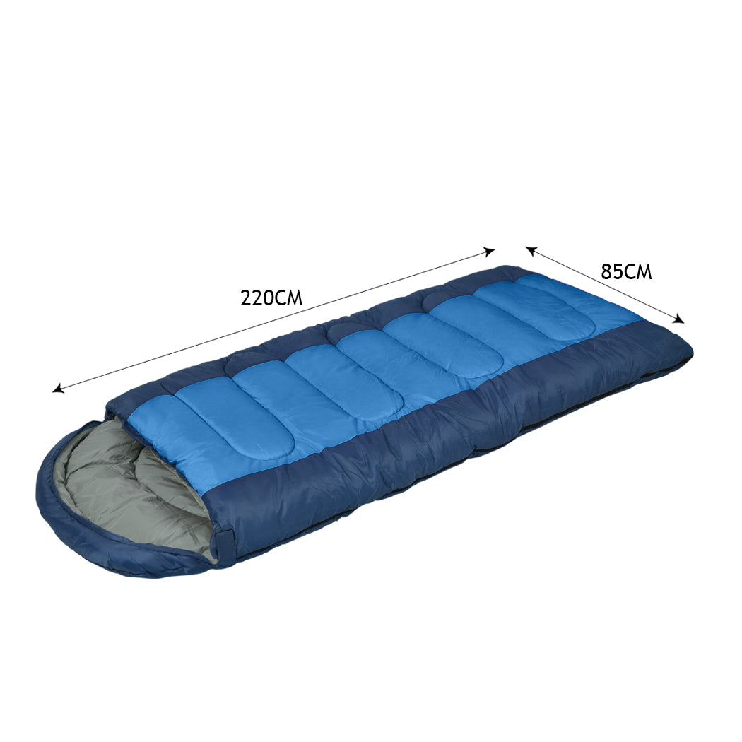 Mountview Sleeping Bag Outdoor Camping Blue, view 2