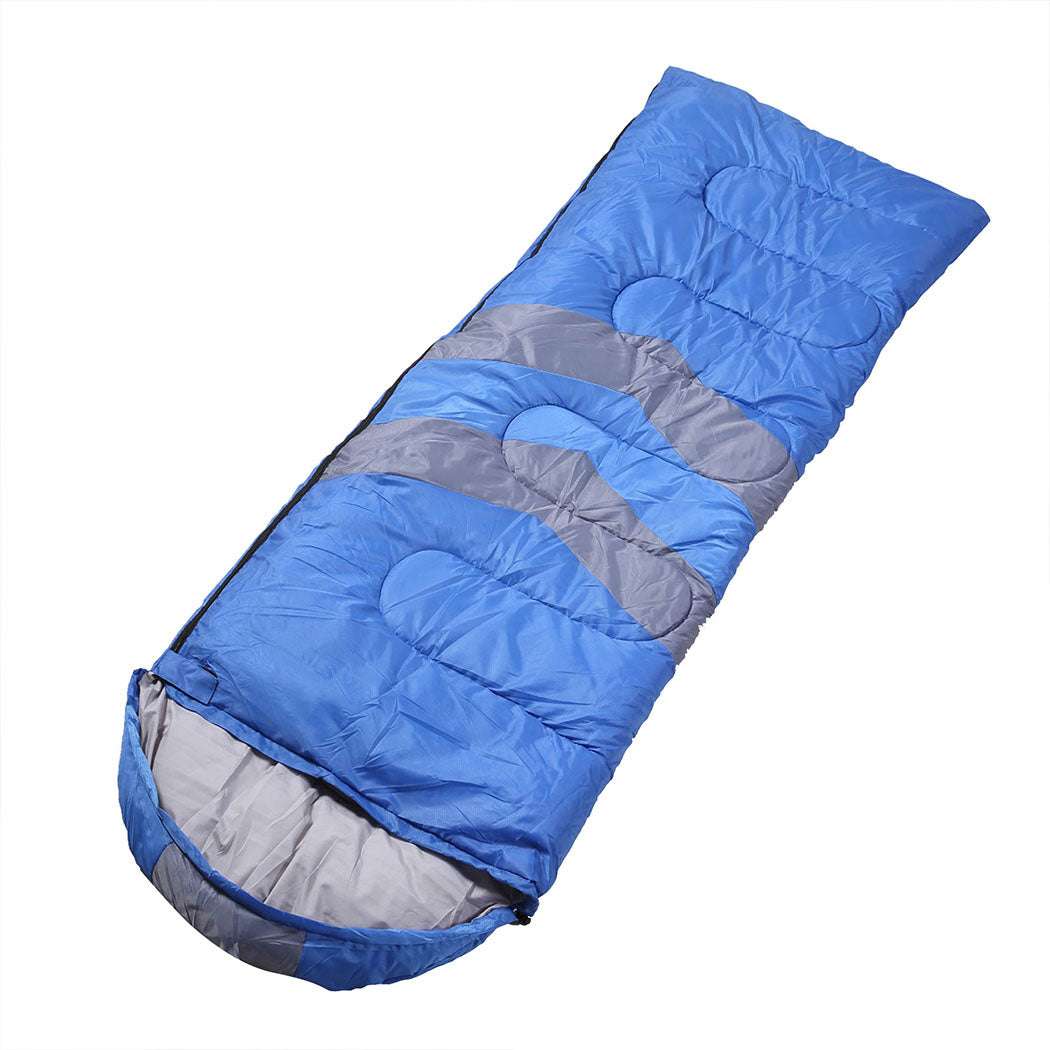 Mountview Single Sleeping Bag Bags Outdoor Blue, view 4