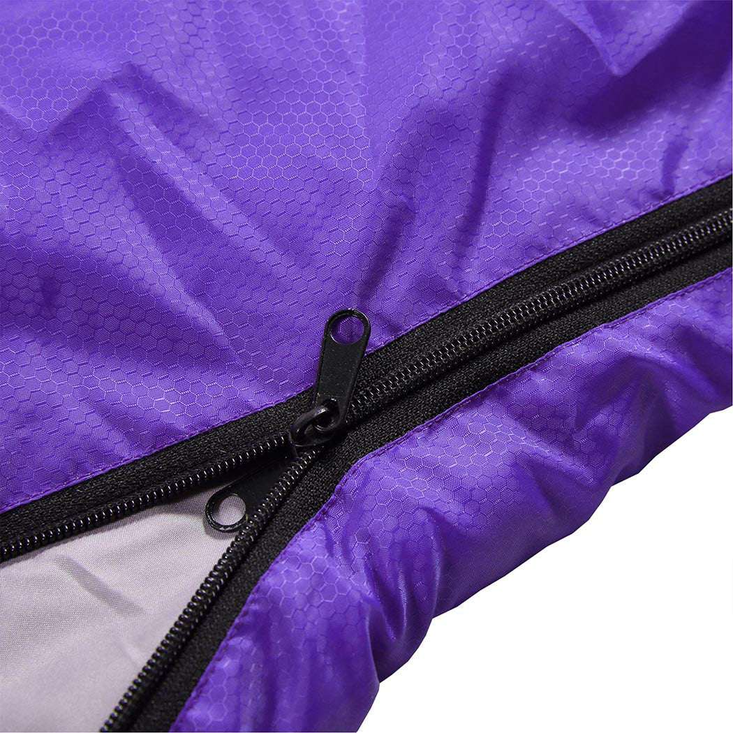 Mountview Single Sleeping Bag Bags Outdoor Purple, view 5