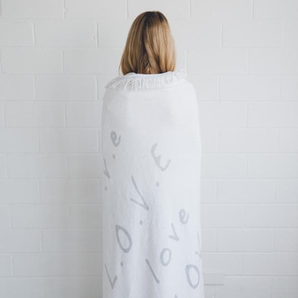 Round Beach Towel/Picnic Blanket - Love Always, view 6